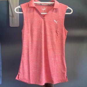 Puma Girls’ Heather Sleeveless Golf Polo